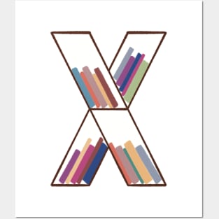 X Bookcase Posters and Art